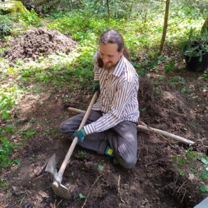 Simon bei der Arbeit